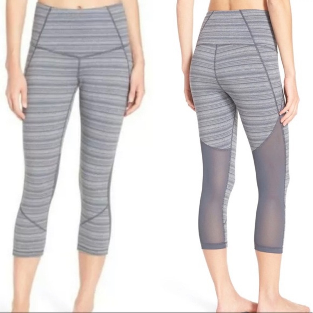 Zella Cropped Leggings with Mesh Back